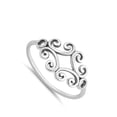 thumbnail image 4 of Beautiful Swirl Cutout Elegant Ring .925 Sterling Silver Band Jewelry Female Male Unisex Size 11, 4 of 4