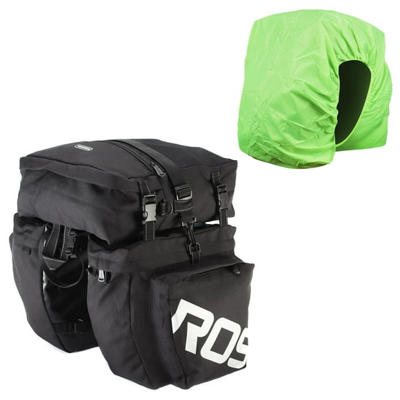 3 in 1 Multifunction Road MTB Mountain Bike Bag Bicycle Pannier Rear Seat Trunk Bag with Waterproof Rain Cover
