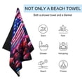 thumbnail image 2 of Independence Day Of The United States Flag Ultra Fine Fiber Beach Towels for Travel And Quick Drying Absorbent Towels for Swimming, 2 of 7