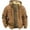 Coffee, variant on Men's Parkas 2025 Solid Color Combination Hooded Sweater With Brown Pocket Cotton Jacket