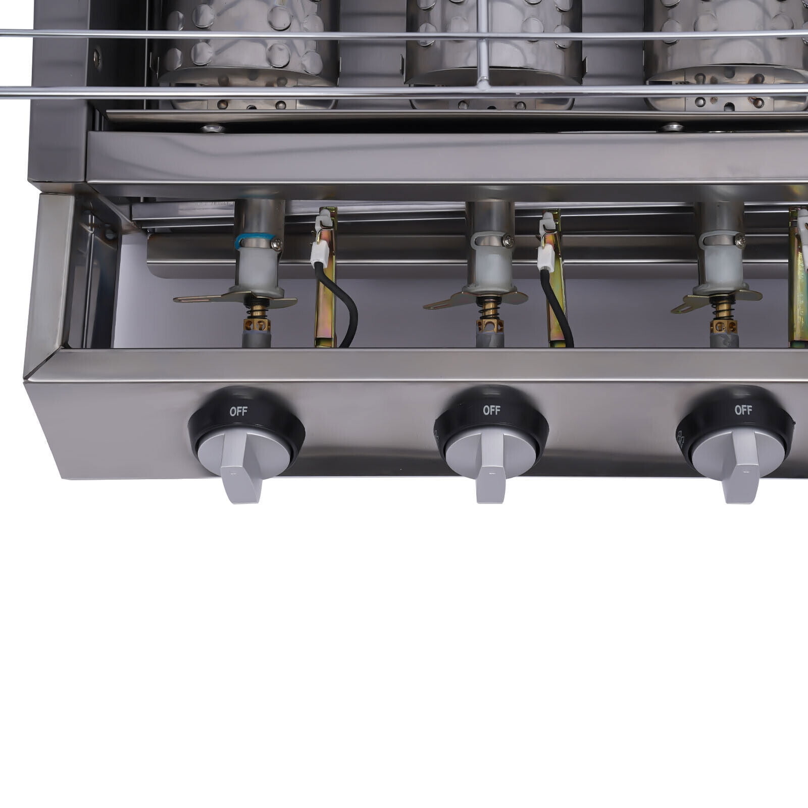 Portable BBQ Grill 8 Burners Gas BBQ Grill Adjustable Height Stainless Steel Barbecue Grill Gas Grill Burners Cooker Smokeless for Outdoor Camping Picnics