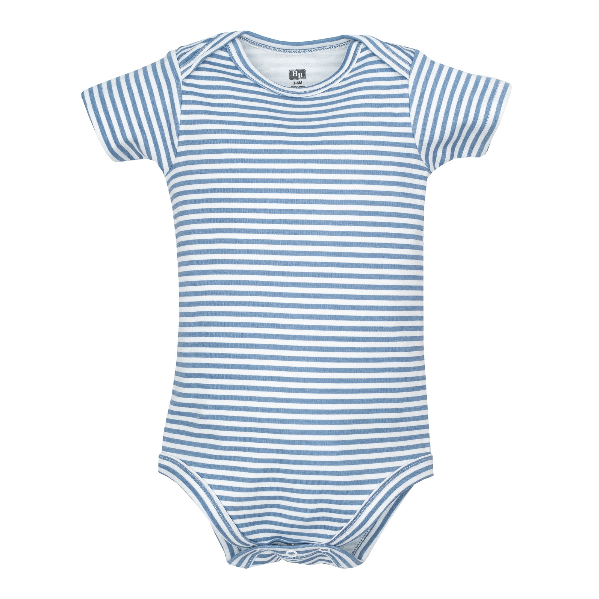 Hudson Baby Infant Boys Cotton Bodysuits 5-Pack, Blue Construction Trucks, Newborn