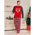 thumbnail image 3 of Matching Family Pajamas Sets Christmas PJ's Letter Plaid Printed Long Sleeve Tee and Bottom Loungewear or One-Piece Jumpsuit, 3 of 9