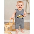 thumbnail image 4 of BemeyourBBs Baby Boys Rompers Rugby Truck Embroidery Plaid Summer Clothes, 4 of 9