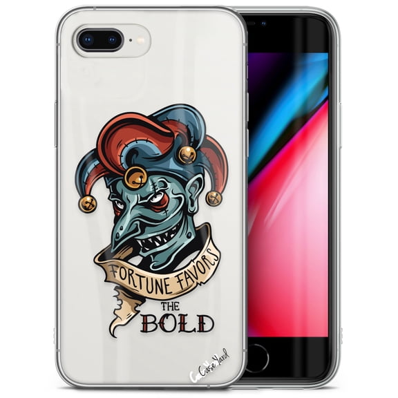 Case Yard iPhone-8-Plus Case Clear Soft & Flexible TPU Ultra Low Profile Slim Fit Thin Shockproof Transparent Bumper Protective Cover Drop Protective Cell Phone Cases (Joker)