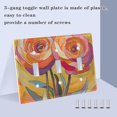 thumbnail image 3 of Yayeee Toggle Light Switch Wall Plate 2-Gang 4.56"x4.48" Decorative Outlet Cover, Purple Abstract Floral, 3 of 7
