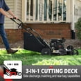 209CC 4Stroke Lawn Mower, 21 inch 3in1 Gas Powered Self Propelled
