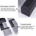 thumbnail image 3 of Foldable Creative Kraft Paper box Wedding Favor boxes Favour box Paper Gift box with PVC Frosted Cover Square Black Finished Product: 8.3x8.3x3.2cm, 3 of 5