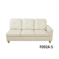 thumbnail image 4 of Hommoo Faux Leather L-Shaped Sectional Sofa, Living Room Furniture Sets, Modern 4-Seat Couches and Sofas Set for Home& Office, White(No Ottomans), 4 of 6