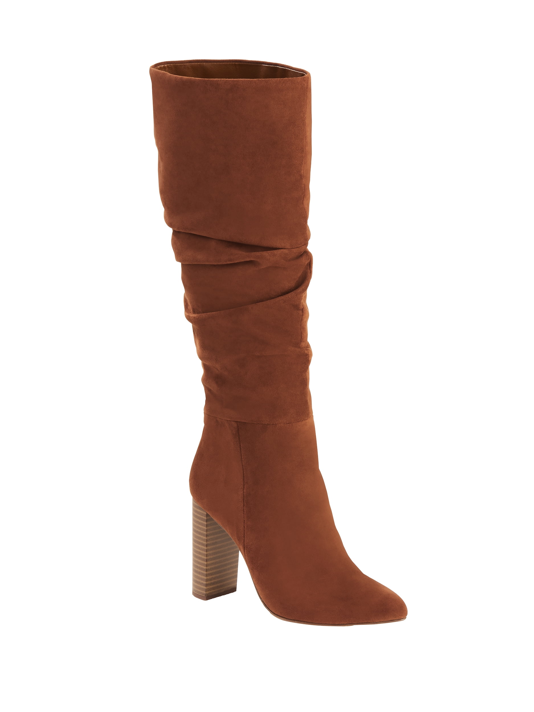 scrunch boots with heel