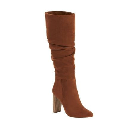 Scoop Penny Microsuede High Heel Slouch Boot (Best Winter Boots For The Office)