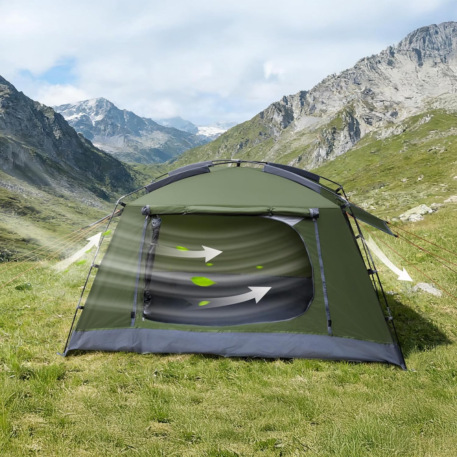 Night Cat 1 2 Man Camping Tent: Lightweight and Waterproof Dome Tent 3 Season for Backpacking Hiking Outdoor