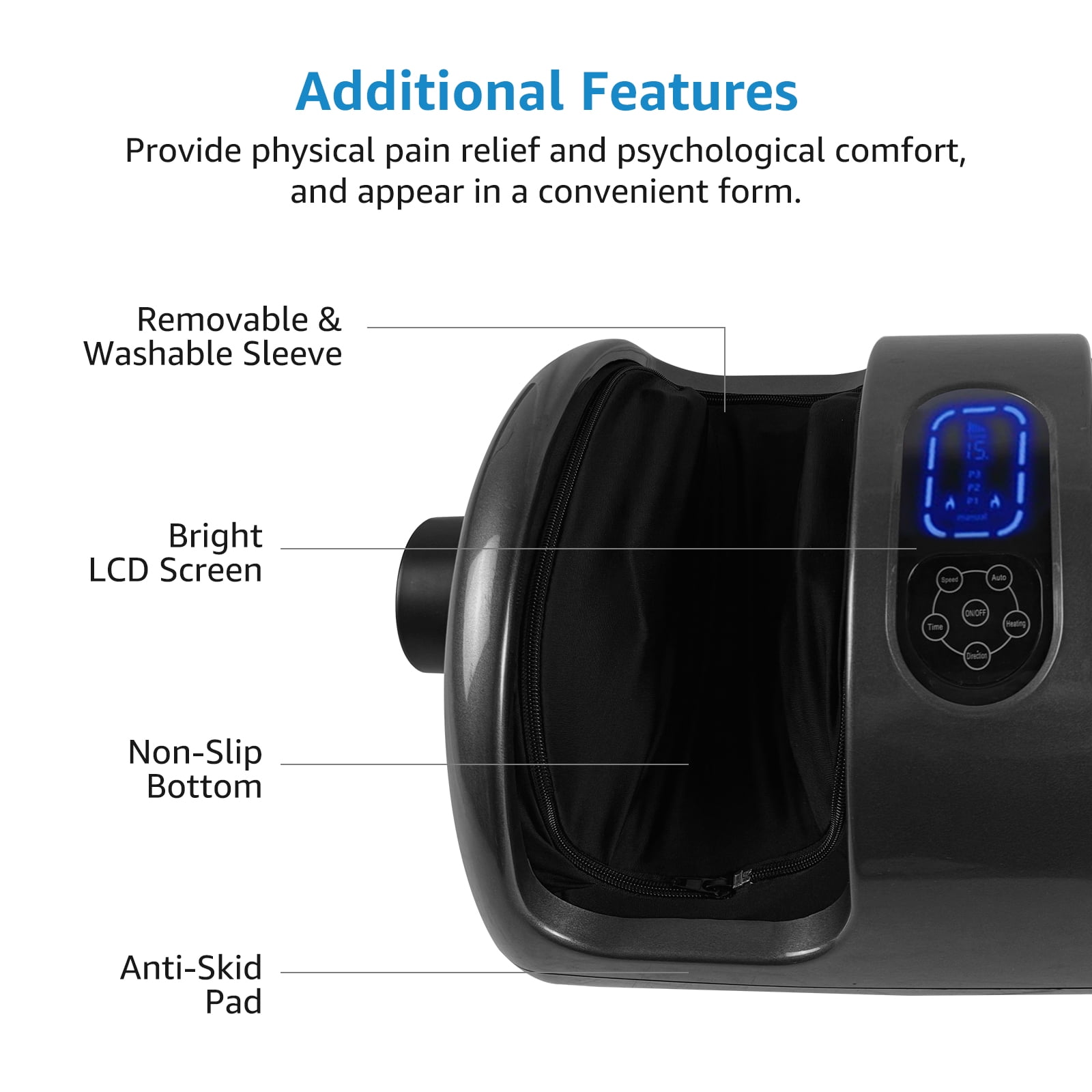 EVGTTI Shiatsu Foot Massager with Control, Deep Kneading, Rolling, and Heat Therapy for Feet, Ankles, Calves, and Legs,Best For Parents