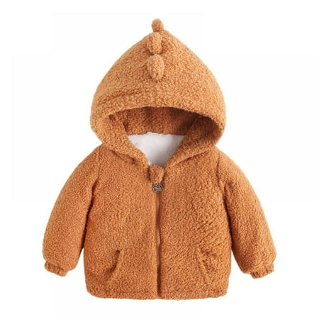 

Toddler Newborn Baby Boys Girls Cartoon Hooded Jacket Kids Thick Warm Coat Tops Winter Outerwear Cloak Clothes Set