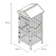 thumbnail image 3 of TRIXIE Large 70" Indoor-Outdoor Wooden Birdcage with 3 Front Doors & 2 Perches, Brown, 3 of 3