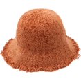 thumbnail image 5 of CoCopeaunts Winter Bucket Hat Women Tassel Raw Edge Fisherman Hat Simple Solid Color Foldable Basin Hat Casual Sunshade Hat, 5 of 8