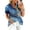 Dark Blue, variant on Women's Tops, Tees & Blouses Puff Short Sleeve Ruffle Collar V Neck Womens Button Down Shirt Dressy Casual Business Marble Print Summer Tops Trendy Blouses for Women Gray S