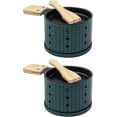 thumbnail image 1 of Escobilla para velas que incluye espátula con espátula de madera para derretir queso en 3 minutos delante del televisor o en un picnic (2 piezas - Verde) Sailing Electrónica, 1 of 5