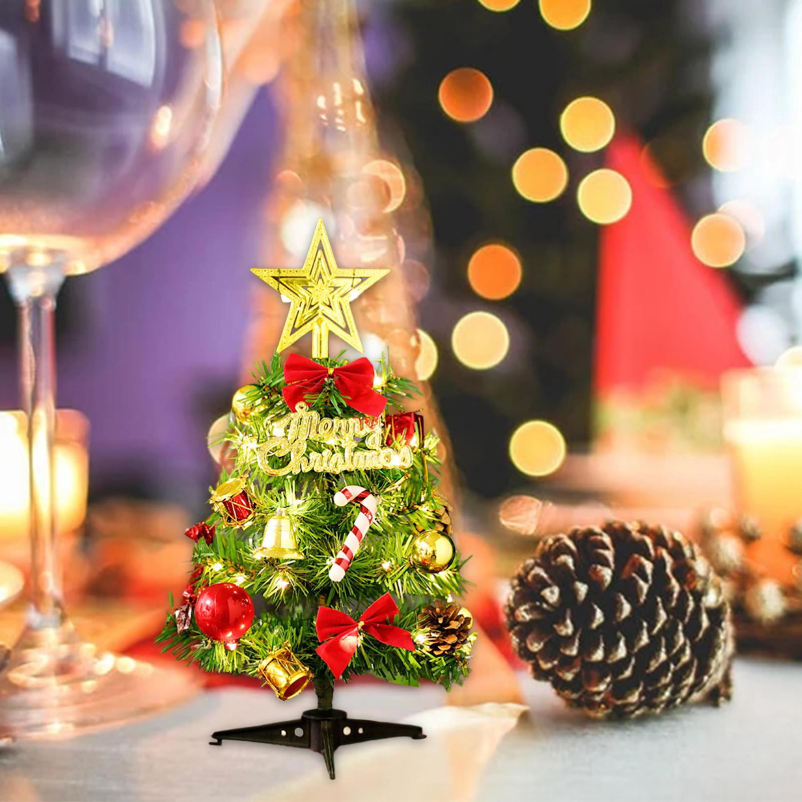 Mini árbol De Navidad De Escritorio - Decoración 3D Con Patas Articuladas, Altura ~5.5 Cm, Para Mesa, Estantería O Decoración Festiva