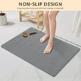 thumbnail image 5 of Yolife 32"x20" Diatomite Bath Mat, Super Absorbent Quick-Dry Bathroom Rug, Non-Slip Natural Diatomaceous Earth Mat for Shower, Kitchen, Entryway, Easy to Clean,Dark Grey, 5 of 8