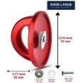 thumbnail image 3 of Czcpp-poignée Universelle Rouge pour Couvercle de Casserole Compatible avec Couvercles de Crockpot, Poignée de Remplacement pour Couvercle de Poêle, Bouton de Casserole Résistant à la Chaleur pour Verre, Couvercles en Acier, Poignée de Couvercle Facile à Saisir, Ustensiles de Cuisine, 2.75”x1.77”, 3 of 4