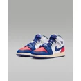 thumbnail image 2 of N I-K-E GS Jo r-dan 1 Mid White University Red Blue DQ8423-102 Size 3.5Y-7Y, 2 of 6
