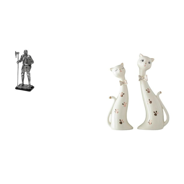 Figura de escritorio,Estatua Arte Artesanía Coleccionable Escritorio Oficina,Figura decorativa,pieza de arte,decoración del hogar,Figura de gato,Esculturas de pareja de gatos Figura de gato