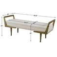 thumbnail image 6 of Uttermost Waylon Contemporary Birch Wood and Fabric Bench in Ivory, 6 of 6