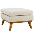 thumbnail image 1 of Engage Upholstered Fabric Ottoman - Beige, 1 of 5