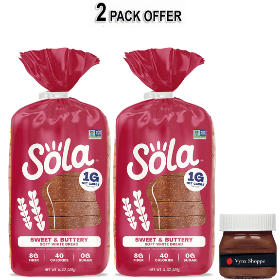 Sola Sweet & Buttery Sliced Bread, Soft White Bread, Non-GMO, 14 oz