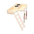 thumbnail image 4 of pitrice Pet Bird Parrot Playground Wooden Ladder Toy Interactive Platform Accessory, 4 of 9