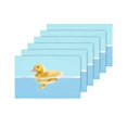 thumbnail image 4 of MKHERT Cute Little Yellow Duck Swim in Water Placemats Table Mats for Dining Room Kitchen Table Decoration 12x18 inch,Set of 6, 4 of 4
