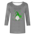 thumbnail image 4 of Meichang T-Shirts pour Femmes Jour de la Saint-Patrick Manches 3/4 Hauts Trèfle Chanceux T-Shirts Imprimé Vert Col Rond Décontracté Vacances T-Shirts Jour de la Saint-Patrick, 4 of 4