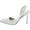 thumbnail image 2 of Pierre Dumas Women's Cherry-4 Vegan Leather Pointed-Toe D'Orsay Slingback Dress Pump Stiletto Heels, 2 of 7