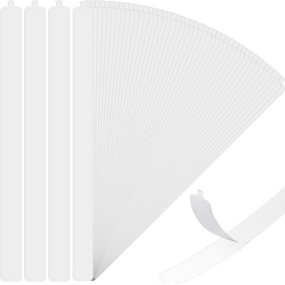 100Pcs Adhesive Shirt Collar Placket Stays White Disposable Protector Sweat Pads Self-adhesive Rectangle Placket Stay Accessory