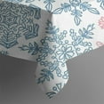 thumbnail image 6 of Blue and Pink Christmas Snowflake Pattern Rectangle Tablecloth 60"x120",Waterproof Polyester Rectangle Table Cloth, Wipeable Spillproof Polyester Tablecloth for Dining, Camping, Indoor and Outdoor, 6 of 6