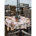thumbnail image 2 of Outdoor Tablecloths with Umbrella Hole & Zipper, Pink Spring Floral Round Tablecloth 54 Inch, Summer Botanical Vintage Birds Waterproof Table Cloth, Patio/Pool/Picnic Table Covers, 2 of 8