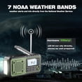 thumbnail image 2 of Radio de emergencia con manivela de 5000 mAh, radio meteorológica, radios solares con pilas, radios de alerta meteorológica NOAA/AM/FM con cargador de teléfono de banco de energía, alarma SOS, lintern, 2 of 5