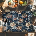 thumbnail image 6 of Western Farmhouse Placemats Set of 4, Vintage Cowboy Hat Table Mats Washable Heat-Resistant Non-Slip Place Mats for Kitchen Dinner Table Indoor Outdoor Decor,13x19 Inch Bule, 6 of 9