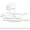 thumbnail image 2 of Ge Profile UVW7361SWSS 420 Cfm 36" Wide Wall Mounted Range Hood - Stainless Steel, 2 of 5