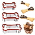 thumbnail image 5 of LShunze Dog Cookie Cutters Set -3 Different Sizes Of Dog, Bone, and Paw Print Cookie Mold Dog Bone Cutters Stainless Steel Shaped Cutters for Homemade Treats,Cakes and Cookies, 5 of 8