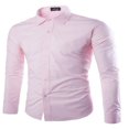 thumbnail image 1 of Men‘s Formal Long Sleeve Button Up Shirt Slim Tops M-XXXL, 1 of 8
