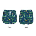 thumbnail image 3 of Cauagu Little Pirate Crocodile Print Women's 2 in 1 Running Shorts Athletic Workout Gym Yoga Shorts Running Shorts for Women-Large, 3 of 7
