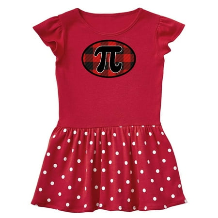 

Inktastic Pi Day Buffalo Plaid Gift Toddler Girl Dress