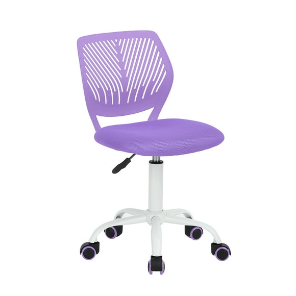Silla para Niña, Color Morado, Silla para Escritorio Ergonomica Giratoria HOMEMAKE FURNITURE Moderno