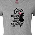 thumbnail image 4 of Inktastic Hunting Girls Hunt Too Only Prettier with Doe and Arrow Women's T-Shirt, 4 of 5