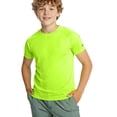 thumbnail image 1 of Zpanxa Girls Athletic Shirts Solid Color Round Neck Short Sleeve Sporty Tee Polyester Top 5-6 Years, 1 of 5
