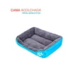 thumbnail image 1 of Cama Acolchada Anti Estres Para Perro Gato Mascota Mediana azul 6.49 pulg Poli Pets PP-CPMBL-54CM, 1 of 7