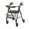 MDS Online Deluxe Rollator Lightweight with Curved Backrest in 4 Great Colors!