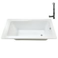thumbnail image 5 of Streamline N-4400-757-CH 60 in. x 32 in. Acrylic Soaking Drop-In Bathtub in Glossy White, With External Drain in Polished Chrome, 5 of 12